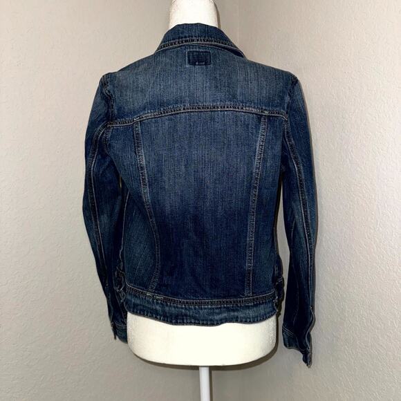 American Eagle Outfitters Trucker Jacket Womens M Blue Denim Cotton Button Front - Picture 3 of 6